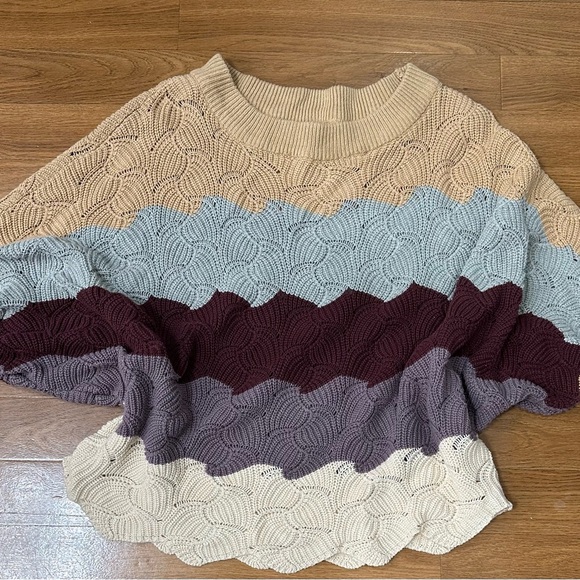 ANDREE BY UNIT OVERSIZED Multicolor Knit Sweater - Picture 4 of 6